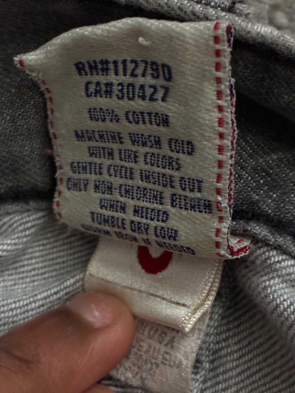 Y2K Vintage True Religion Gray Slim Bootcut Jeans with Subtle Fading - Picture 5 of 7